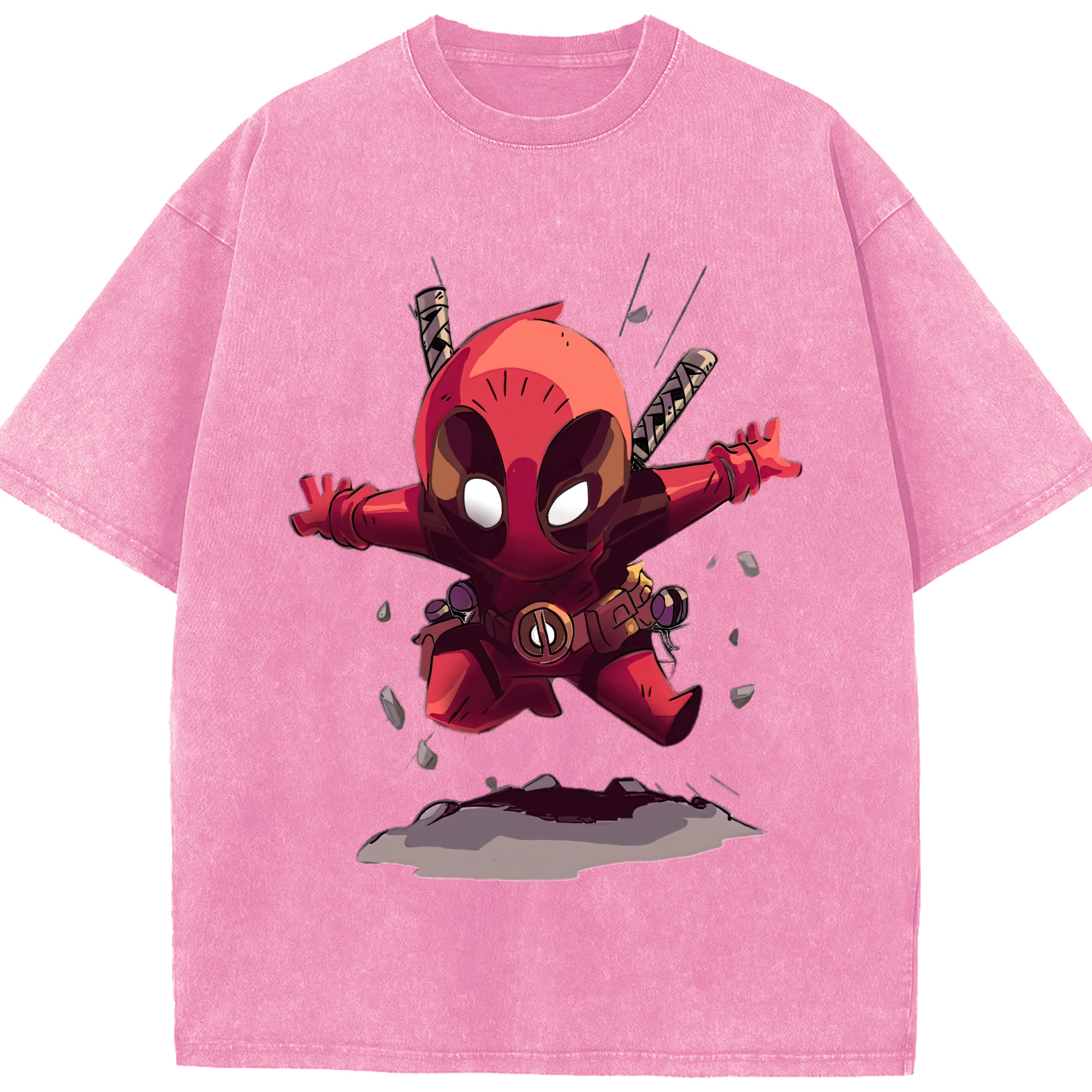 （画像用） Deadpool デッドプール 綿100% ヴィンテージ風 半袖Tシャツ（フロントプリント）
